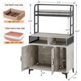 thumbnail image 2 of Towallmark Cat Litter Box Enclosure with Shelf Storage, Hidden Litter Box Furniture, Large Hidden Cat Litter Box Enclosure Furniture, Wood Cat Washroom Storage, Indoor Cat House Furniture, Grey, 2 of 8