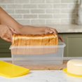 thumbnail image 3 of Polypropylene Big Bread Box With Butter Dish Container - Yellow, 3800ml+ 300ml | Recyclable Bread Box & Butter Dish Combo - 100% Food Grade, Reusable, Dishwasher Safe, Freezer Safe, 3 of 5