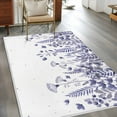 thumbnail image 2 of 3'x5' Rug for Living Room Bedroom, Purple Spring Floral Washable Area Rugs Non-Slip Carpet Mats, Watercolor Elegant Pastoral Flowers Indoor Low Pile Area Rug Runner for Kitchen, Mudroom, 2 of 8