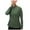Army Green, variant on Women's Cropped Athletic Full Zip Jacket Long Sleeve Workout Running Jacket Slim Yoga Track Jacket with Pockets