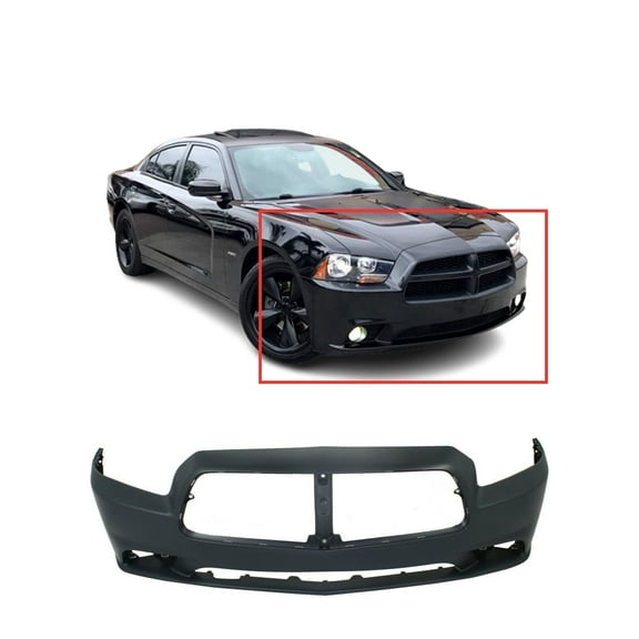 DCP Front Bumper Cover For 2011-14 Dodge Charger R/T SE SXT w/ Adapt Cruise Control