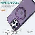 thumbnail image 3 of For iPhone 15 Pro Max Case Magnetic, Compatible with Magsafe Matte Back Cover Rotating Kickstand Bumper Rugged Phone Case Cover for Apple iPhone 15 Pro Max, Purple, 3 of 6