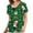Green, variant on Luxalzxs Women's Christmas Scrub_Tops, V-Neck Short Sleeve Nurse Working Uniforms Xmas Printed Holiday Shirts with Pockets