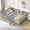 Grey, variant on Sailvan Full Size Floor Bed with High Fence Railings, Door,6 Slats,Safety Guardrails,Rubber Wood