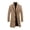 Khaki, variant on Kilaqueen Women's Longline Notched Lapel Coat, Classic Button Down Overcoat for Office, Commute and Weekend Outfits