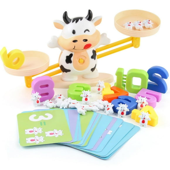 Fun Math Toys Cow Digital Math Balance Scale Toys Kid Educational Game
