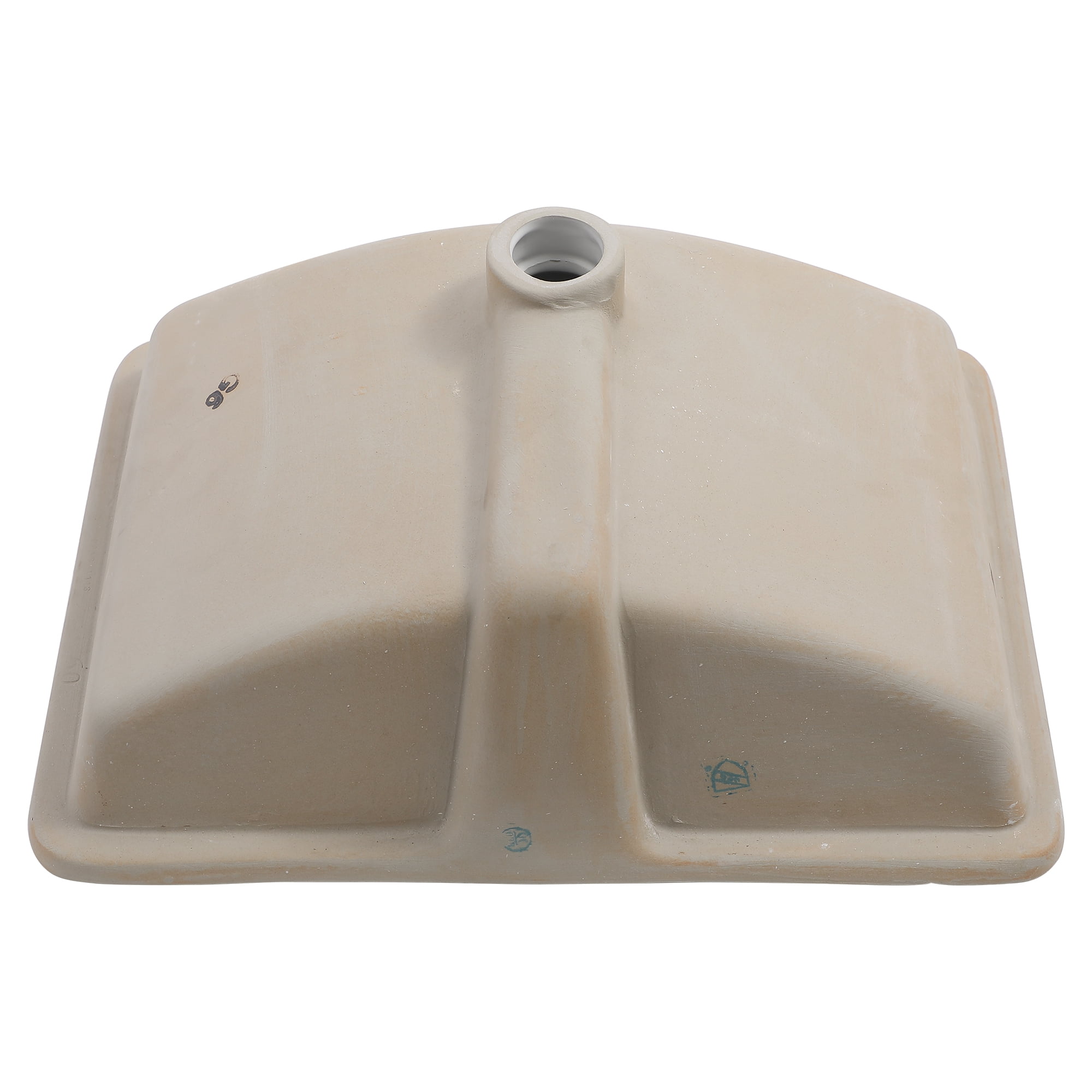 CoSoTower Bathroom Sink Rectangle Deep Bowl Pure White Porcelain Ceramic Lavatory Vanity Sink Basin with Overflow