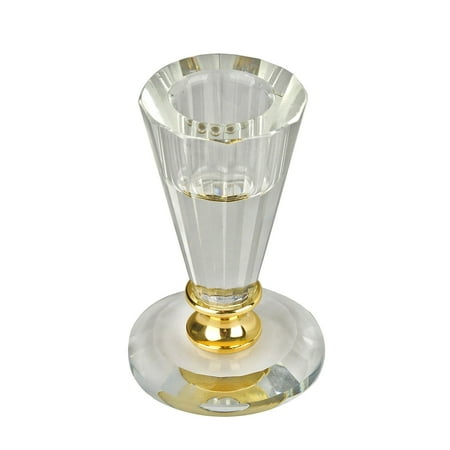 Stem Glass Holder - BalsaCircle Clear and Gold 3