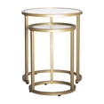 thumbnail image 2 of Studio Designs Camber Moderne Rond Tables d'Extrémité, Métal Or/verre, 2 of 8