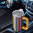 thumbnail image 5 of 40 oz Travel Fashion Tumblers with Lids Straws Fashion Tumbler with Handle Flip Straw Lid Vacuum Insulated Leak Proof Stainless Steel Travel Tumbler Must Have, 5 of 6