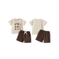thumbnail image 2 of BemeyourBBs Toddler Baby Boy Summer Outfit Cute Infant Boys Clothes Animal Insect Print Short Sleeve T-shirt and Solid Shorts 2 Piece Set, 2 of 9