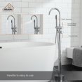 thumbnail image 3 of CASAINC 2-Handle Residentail Freestanding Bathtub Faucet with Hand Shower in Chrome, 3 of 8