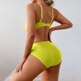 thumbnail image 5 of Women’s Cutout Bodysuit Spaghetti Strap Shapewear Backless Slimming Bodysuit Solid Color Tummy Control Top Thong Cut Bodysuit Everyday Wear Shapewear Sexy Body Shaper Yellow XXXL, 5 of 6