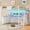 White, variant on Full Size Loft Bed Frame with L Shaped Desk, Metal Loft Bed with 6 Fabric Drawers, Coat Rack, Power Outlets, LED Lights, and Storage Stairs, Saving Space, Rustic Brown