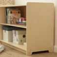 thumbnail image 4 of HBCY Creations Two Section Storage Shelf - 24"Hx36"L - Engineered Wood Construction - Natural Finish - Rounded Safety Corners - Anti-Tip Safety Strap, 4 of 13