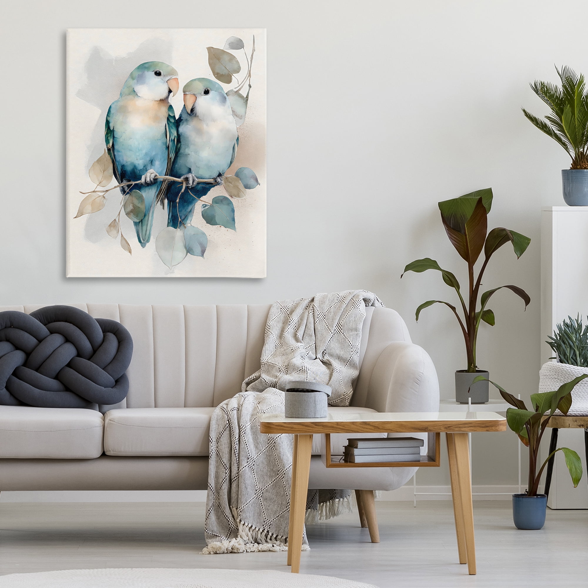 Stupell Industries Blue Bird Lovers Canvas Wall Art, design by Franklyn Gregory