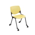 thumbnail image 2 of KFI Studios Plastic  KOOL Stack Chair - Casters - Yellow, 2 of 4