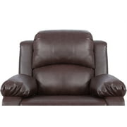 Lifestyle Furniture 3 Piece Modern Faux Leather Reclining Living Room Set Chocolate