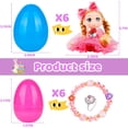 thumbnail image 2 of 12 Pack Prefilled Easter Eggs With Dolls And Bracelets, Easter Basket Stuffers And Party Favors For Kids And Toddler Girls, 2 of 7