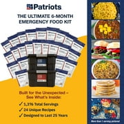 4Patriots 6-Month Survival Food Kit: Emergency Food Supply Designed to Last 25 Years, 1,376 Servings