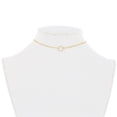 thumbnail image 2 of Sterling Silver Gold-Plated 12" + 3" Center Circle Dainty Choker Necklace, 2 of 3