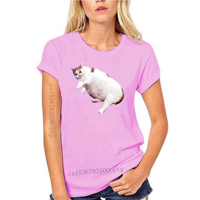 New Cat T Shirt Sad Fat Cat Overweight Funny Meme Xd Dank
