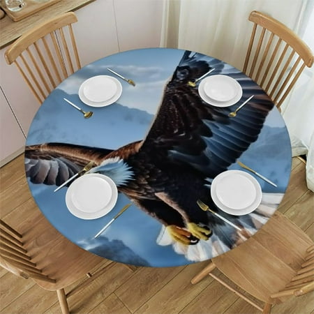 

Autua Eagle Mountain Sky Round Table Cover Stain Resistant Washable Waterproof Great for Indoor and Outdoor Use Kitchen Dining Wedding Parties Holiday Dinner Decor