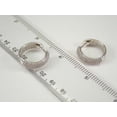 thumbnail image 3 of Mahablijewels Round Cut Cubic Zirconia Women's Gorgeous Hoop Earrings 14k White Gold Plated, 3 of 4