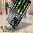 thumbnail image 2 of DALUX Hybrid Slim Phone Case Compatible with Samsung Galaxy A72 5G (2021) 6.7 inch - Green Camo Half US Flag, 2 of 2
