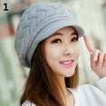 SPRING PARK Women s Winter Soft Solid Color Warm Knitted Baggy Beret