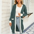 thumbnail image 2 of Vedolay Womens Coat Womens Plus Size Casual Long Sleeve Open Front Cardigan Work Office Casual Jacket,Green L, 2 of 5