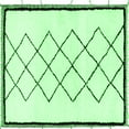 thumbnail image 1 of Ahgly Company Indoor Square Solid Emerald Green Modern Area Rugs, 8' Square, 1 of 4