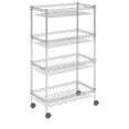 thumbnail image 3 of SAFAVIEH Mario 4-Tier Chrome Wire Basket Rack Chrome, 3 of 6