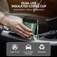 thumbnail image 5 of 18oz Travel Coffee Mug, 316 Stainless Steel Vacuum Insulated Tumbler with 2-in-1 Straw Lid & Strap, Daisy Floral Print, 5 of 6