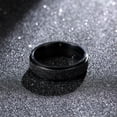 thumbnail image 2 of 6MM Frosted Black Titanium Steel Band Women's Wedding Matte Party Ring Size 6-13, 2 of 4