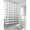 thumbnail image 3 of Shower Curtain Gray Ombre Gradual Color Bathroom Curtains with Hooks, Waterproof Fabric Gradient Stripes Bath Shower Curtains Set for Bathroom Bathtubs Decor 72x72 Inch, 3 of 8