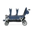 thumbnail image 3 of Foundations Gaggle Jamboree 6-Seat Folding Daycare Stroller with UV Canopies, Reclining Seats, Navy/Gray, 3 of 8