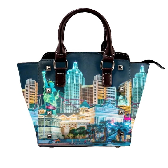 The Wonders Of Las Vegas Rivet Fashion One-Shoulder Women's Handbag Tote Bag