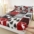 thumbnail image 3 of Homewish Camping Adventure Twin Sheet Sets,Jungle Wildlife Deer Twin Fitted Sheet,Country Farmhouse Lodge Flat Sheet For Kids,Microfiber Bedroom Decor,3-Piece, 3 of 7