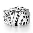 thumbnail image 1 of Justharion Stylish Playing Card Rings Exquisite Hand Ornament Unisex Women Men Adjustable Open Fingers Ring Fashion Accessory, 1 of 6