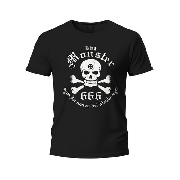 Playera Negra Manga Corta Grande Niño Logo Kingmonster