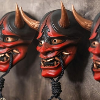 Fox Mask Costume Japanese Kabuki Kitsune Masks for Halloween