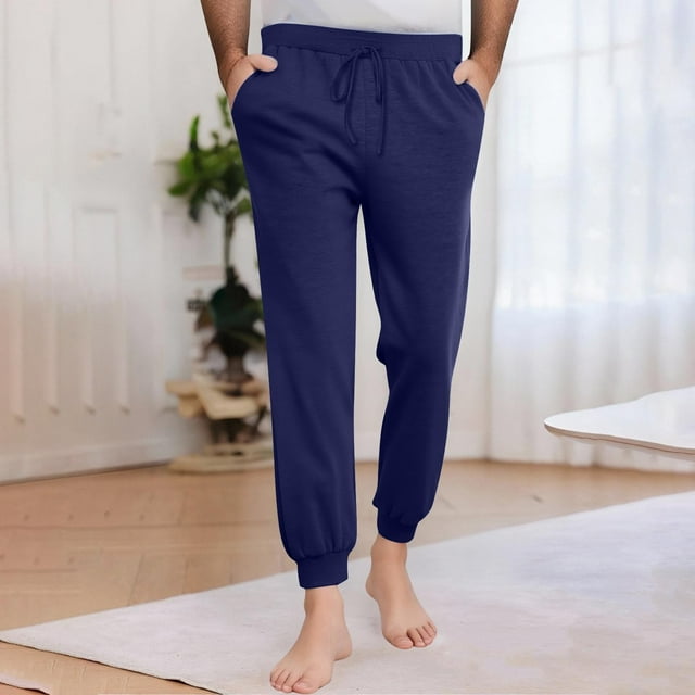 Pantalon Homme Mode Décontracté Confortable avec Poches et Cordon de Serrage