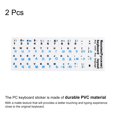 Russian Keyboard Stickers PC Keyboard Stickers White Background with Black Blue Lettering 2Pack ...