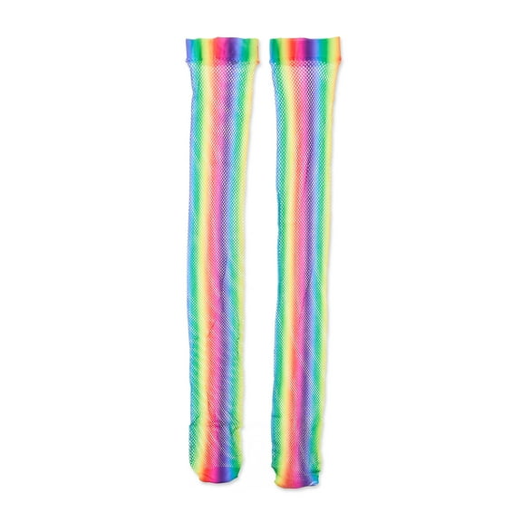 Party Favors, Multicolor Rainbow Thigh Highs, for Adults Women, One Size Fits Most, by Way To Celebrate