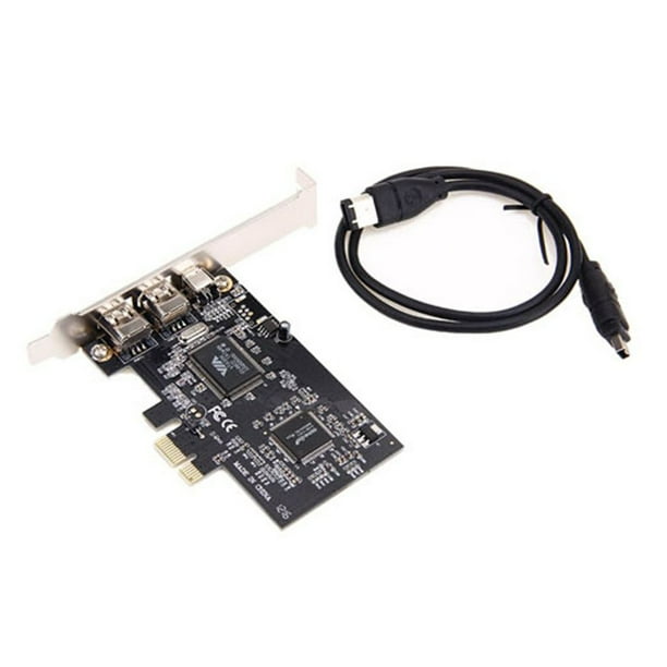 Via Chip PCIe 3 Ports 1394A Firewire Expansion Card, PCI Express (1X