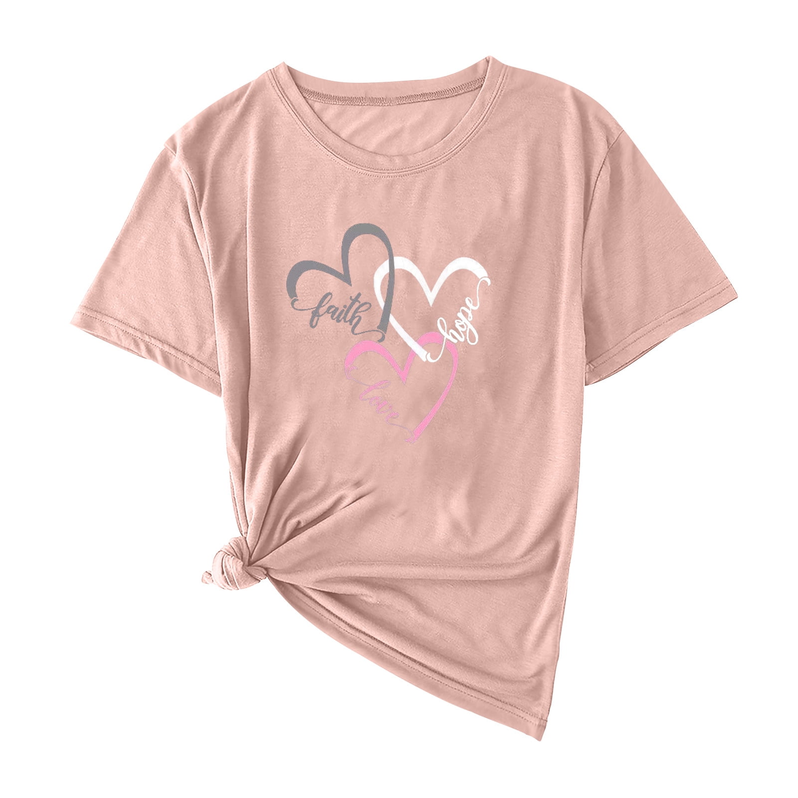 M Girl's/Women's Fruit of Loom Pink Valentine T-Shirt S L and XL 