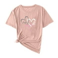 thumbnail image 2 of POTETI T Shirts for Women,Valentine's Day Printed Tee Casual Short Sleeve Tops, 2 of 3