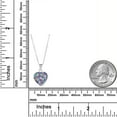 thumbnail image 2 of AVORA 925 Sterling Silver  Multi-color Crystal Heart Pendant Necklace with 18" Chain, 2 of 5