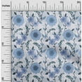 thumbnail image 2 of oneOone Cotton Poplin Medium Blue Fabric Florals Sewing Craft Projects Fabric Prints By Yard 56 Inch Wide, 2 of 5
